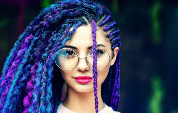 Girl, Glasses, Style, Hair, Dreadlocks, Brown Eyes, Afrocos