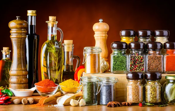Picture bottle, banks, spices, seasoning