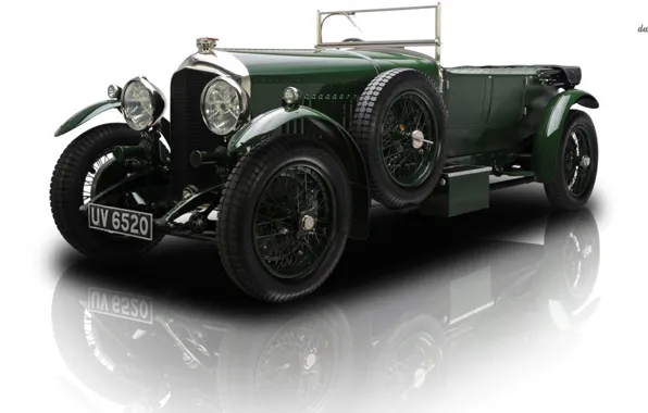 Car, green, bentley, racing, british