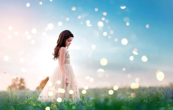 Summer, nature, girl