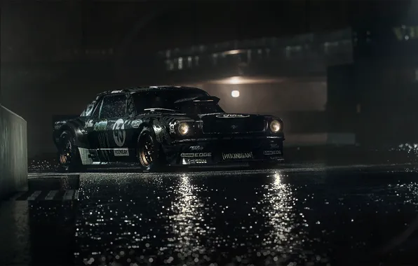 Picture Mustang, Ford, Dark, Front, 1965, RTR, Ken Block, Gymkhana