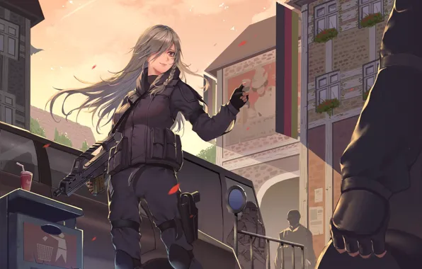 Gun, game, weapon, anime, rifle, bishojo, HK G36, G36C