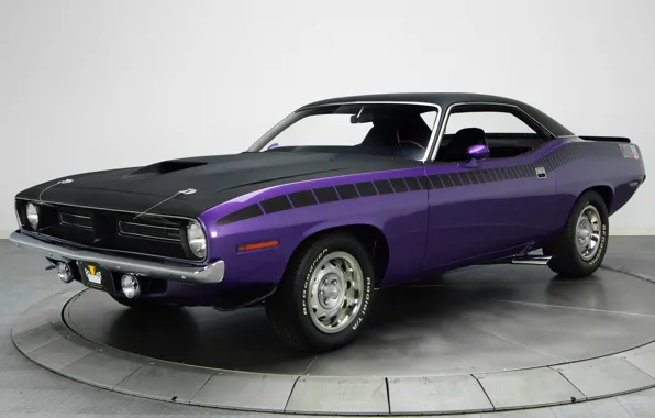 Picture background, 1970, Plymouth, the front, Muscle car, Cuda, AAR, Muscle car