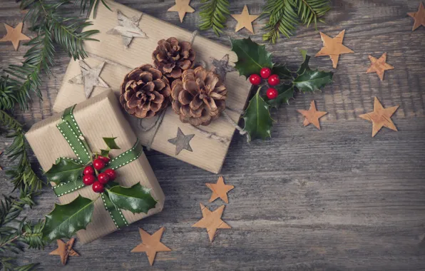 Winter, holiday, gift, Christmas, New year, Happy New Year, box, winter