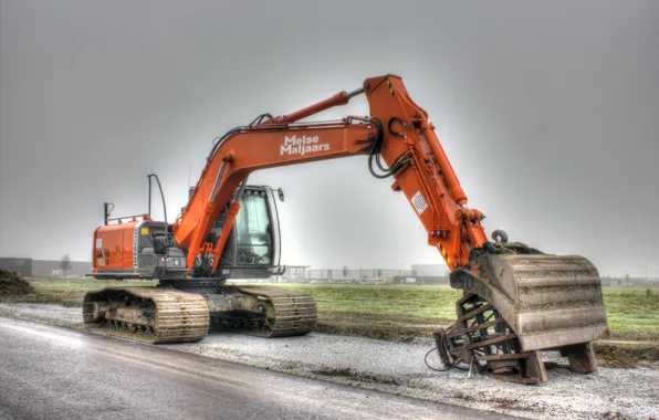 Picture technique, hdr, excavator, construction