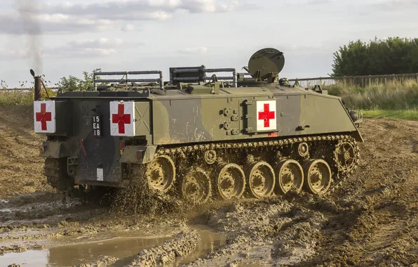 Army, technique, medical, tracked armored personnel carrier