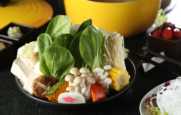 Picture mushrooms, vegetables, Thai kitchen