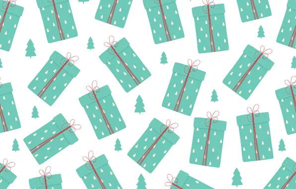 White, background, gifts, box
