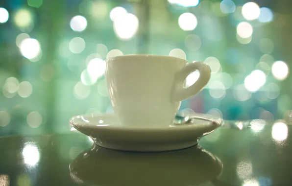 Picture macro, light, glare, mood, morning, spoon, Cup, saucer