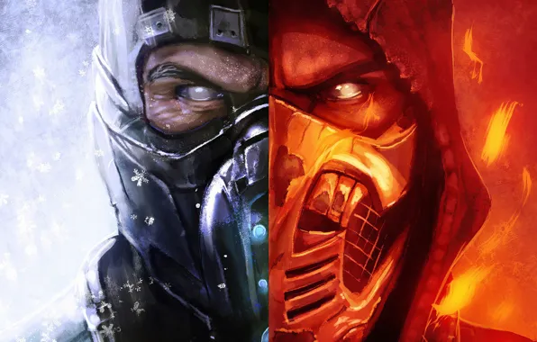 Picture eyes, mask, Scorpio, Mortal Kombat 11