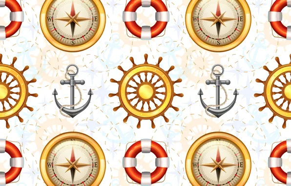 Picture texture, anchor, figure, compass