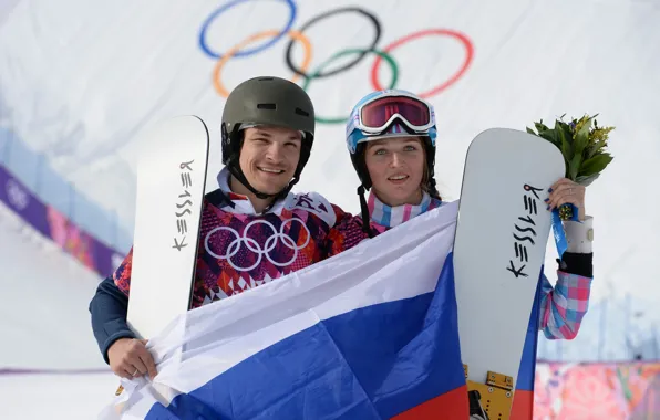 Picture family, pair, medal, Olympics, snowboarders, gold, Sochi 2014, Victor Wilde