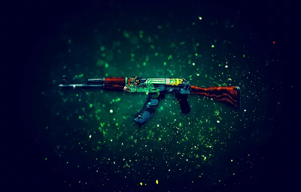 Picture AK-47, Counter-Strike: Global Offensive, CS:GO, fire serpent, Fire Serpent