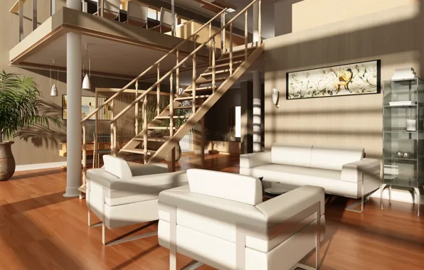 Design, chairs, modern, stairs, apartment, luxury, design, Interior
