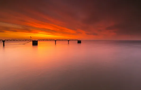 Sunset, bridge, Portugal, Lisbon