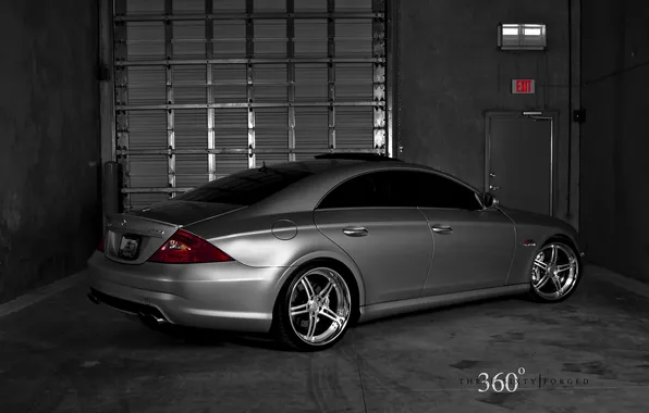 360 forged, tuning CLS, silver benz