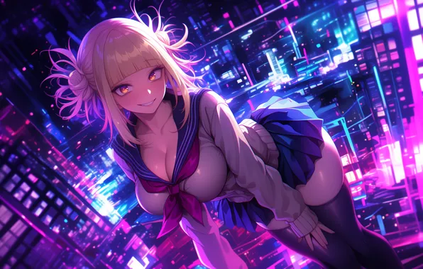 Smile, wallpaper, sexy, smile, anime, blonde, 18+, My Hero Academia