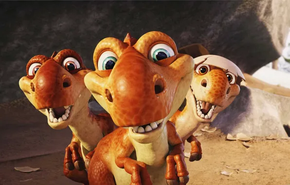 Cartoon, ice age, Ice Age, dinosaurs