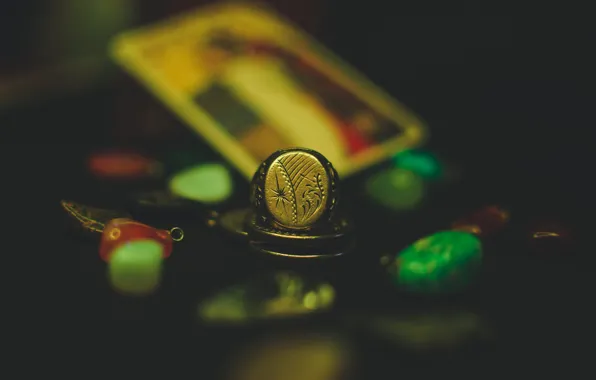 Card, style, money, ring, coins, ring, gems, Tarot