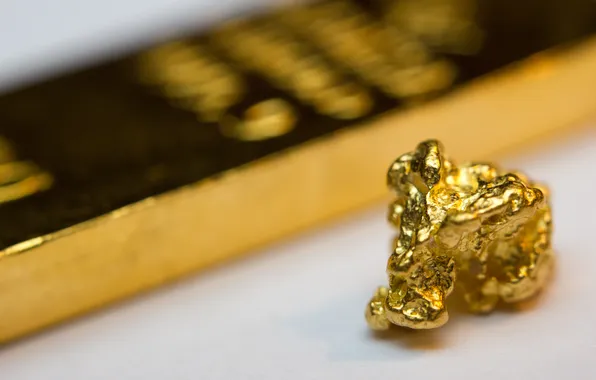 Picture metal, gold in its natural state, gold bullion