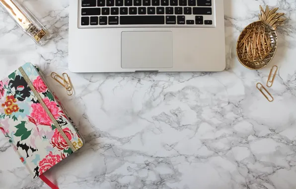 Picture Notepad, clip, keyboard, marble