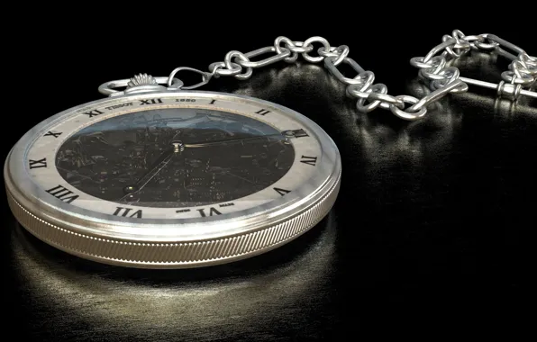 Picture watch, dial, chain, pocket watch