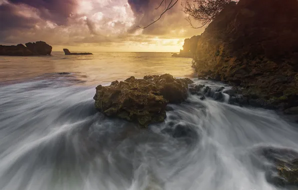 Picture sea, the sky, landscape, shore, Brazil