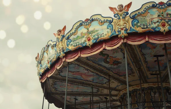 Picture wings, angels, carousel, entertainment