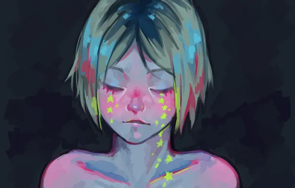 Stars, guy, crying, by Daniiux, Karma, Kazuma, Volleyball!