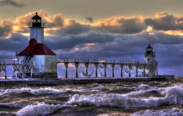 Lighthouse, lake michigan, St. Joseph