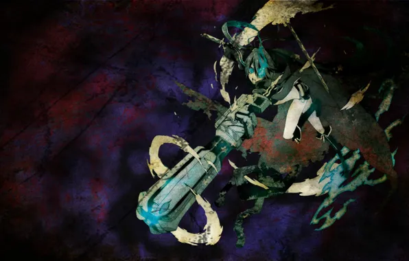 Attack, black rock shooter, mato kuroi, jerk, super-weapons, insane black rock shooter