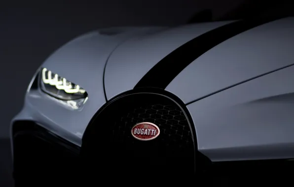 Headlight, the hood, Bugatti, Chiron, 2020, Chiron Pur Sport