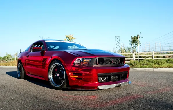 Picture Mustang, Ford, GT500, Red, Machine, Tuning, Ford, Desktop