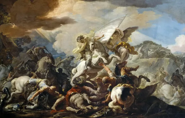 Picture, mythology, Corrado Dzhakvinto, The battle of Clavijo