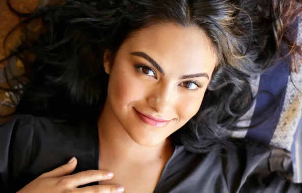 Picture look, girl, face, smile, actress, gentle, Camila Mendes
