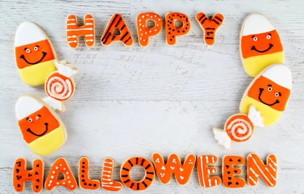 Picture cookies, Halloween, Halloween, glaze, cookies, pumpkin, Happy