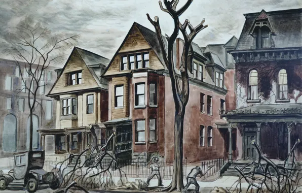 Picture Charles Ephraim Burchfield, 1927-28, Civic Improvement