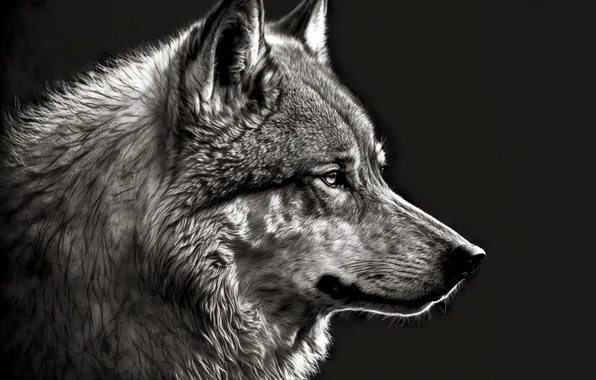 Nature, predator, animal, wolf, wildlife, portrait, portrait., Canis lupus. face