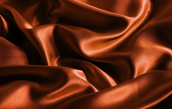 Orange, background, color, texture, silk, fabric, brown, Atlas