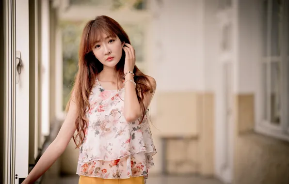 Look, girl, hair, Asian, cutie