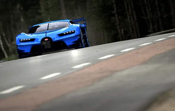 Asphalt, markup, speed, turn, turn, Bugatti, Vision, track