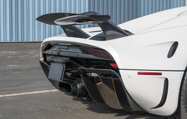 Koenigsegg, close-up, exhaust, Regera, Koenigsegg Regera, rear wing