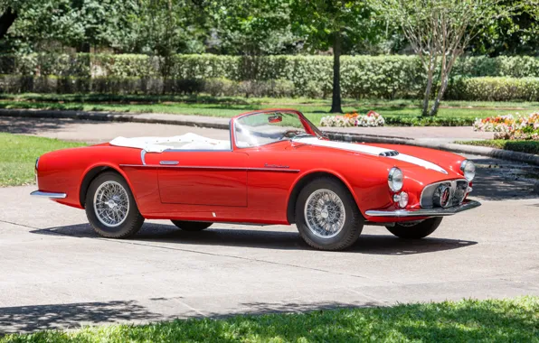 Maserati, Spokes, Classic, Chrome, 1956, Classic car, Maserati A6G/2000 Gran Sport Spyder