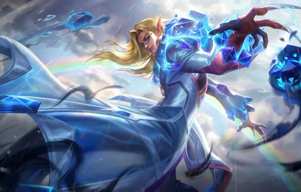 Magic, game, character, gesture, white hair, character, League of Legends, Vladimir