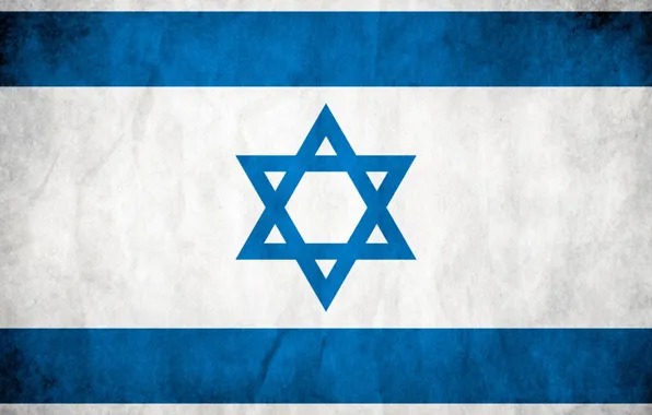 Picture white, blue, flag, Israel, the star of David