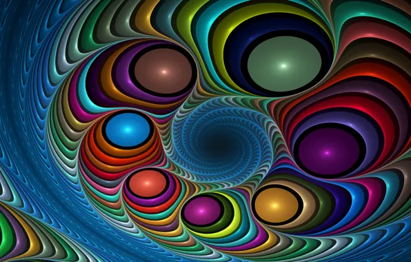 Picture abstraction, background, color, form, Fractal