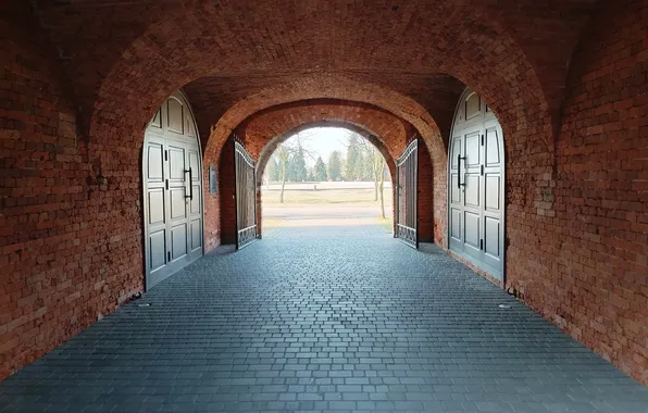 The city, corridor, monument, architecture, Belarus, Brest, the Brest fortress