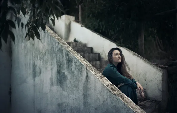 Face, model, steps, sitting, Isabella