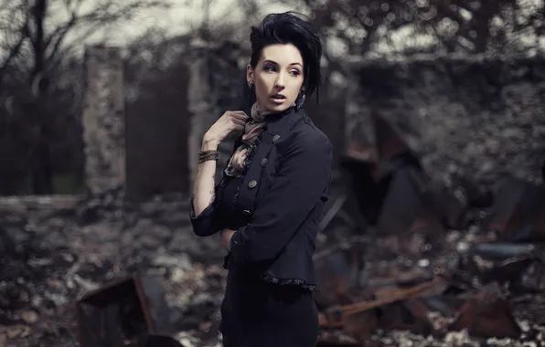 Girl, brunette, tattoo, girl, pretty, brunette