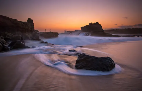 Picture sea, storm, rocks, shore